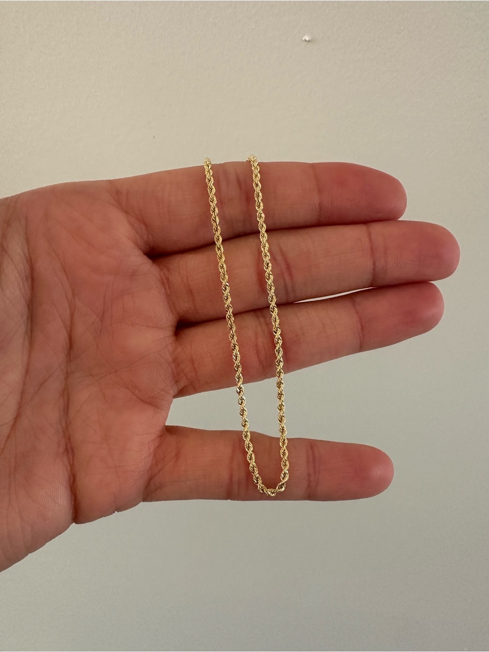 10K Gold Rope Chain Bracelet - Picture 4 of 5